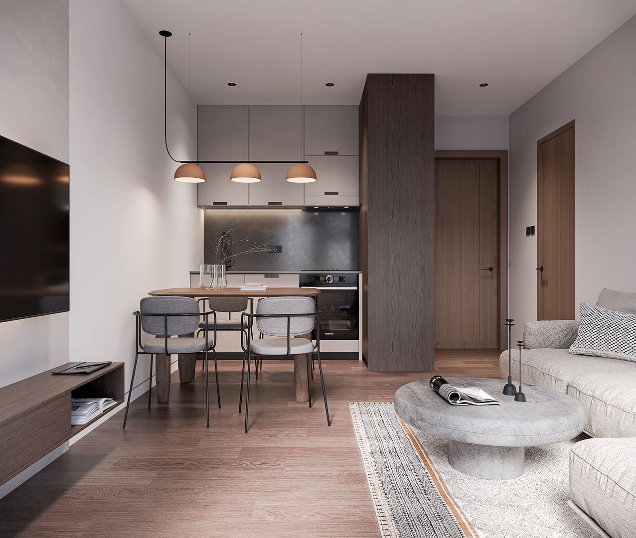 Living room — Type 2 apartment